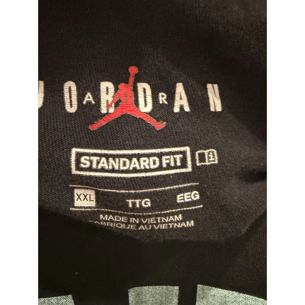 Jordan Shirt Mens 2XL Black Air Jordan Gradient Graphic Basketball Tee T-Shirt